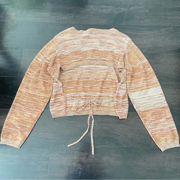 BP. Open Back Tie Sweater in Beige Desert Spacedye NWT - Size 3X - Picture 6 of 13